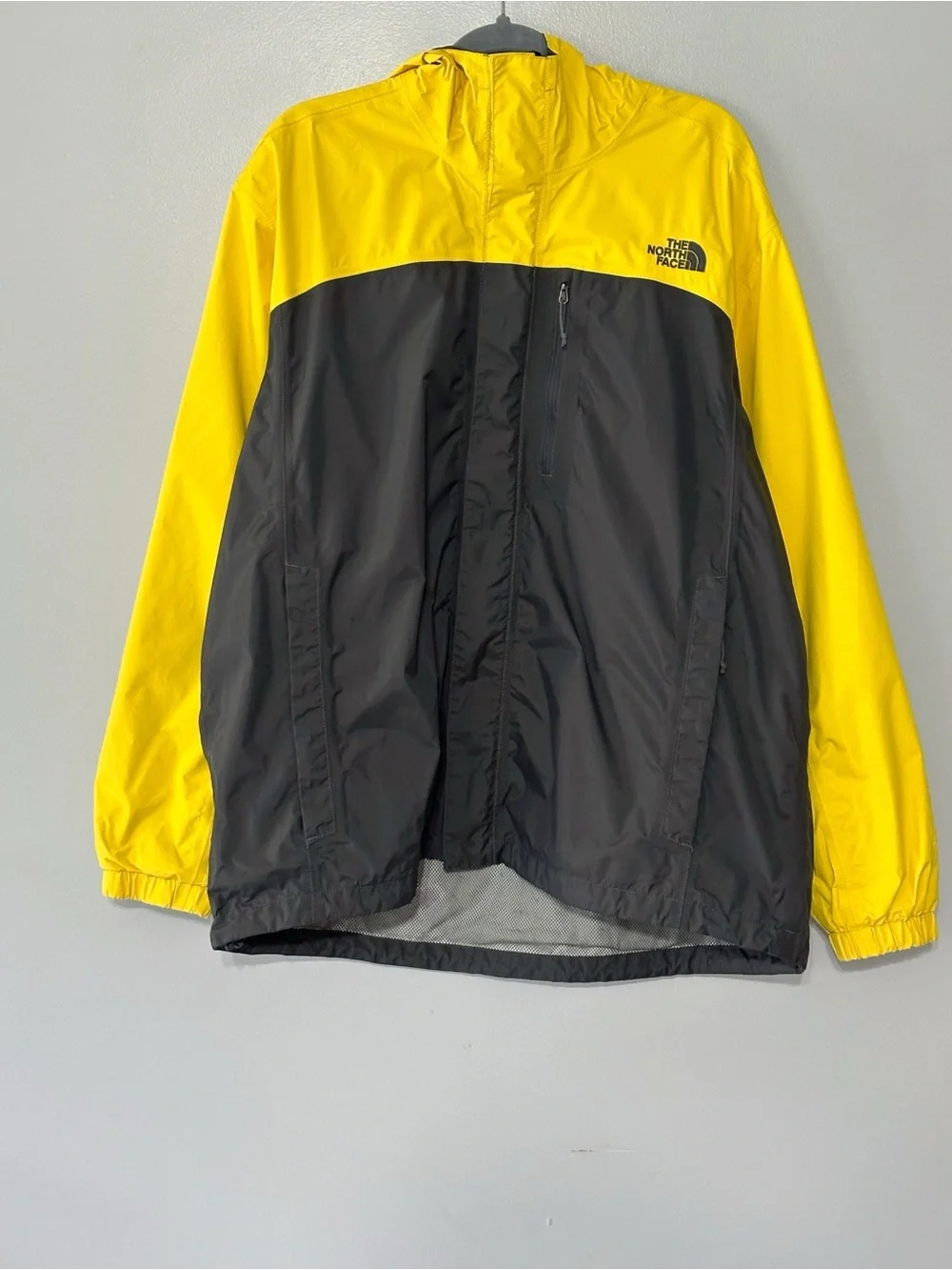 The North Face DryVent Rain Jacket Men's Size X-Large Yellow Black Color Block